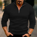 Men's Sweater | Front Zipper with Stand-up Collar Long Sleeves Casual