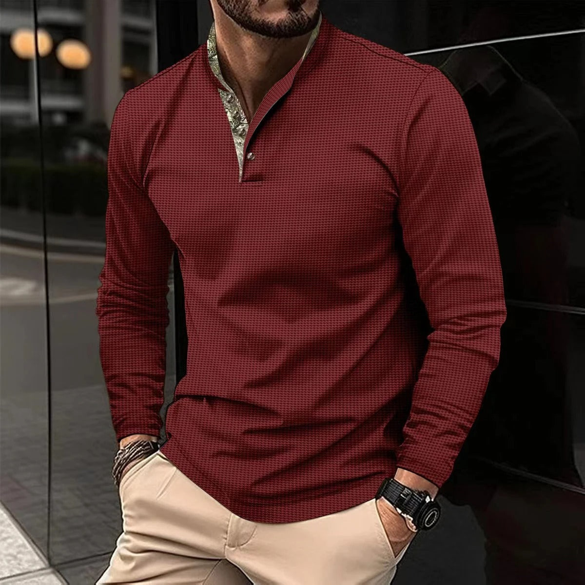 Men's Polo Shirt | Long Sleeve for Everyday Wear