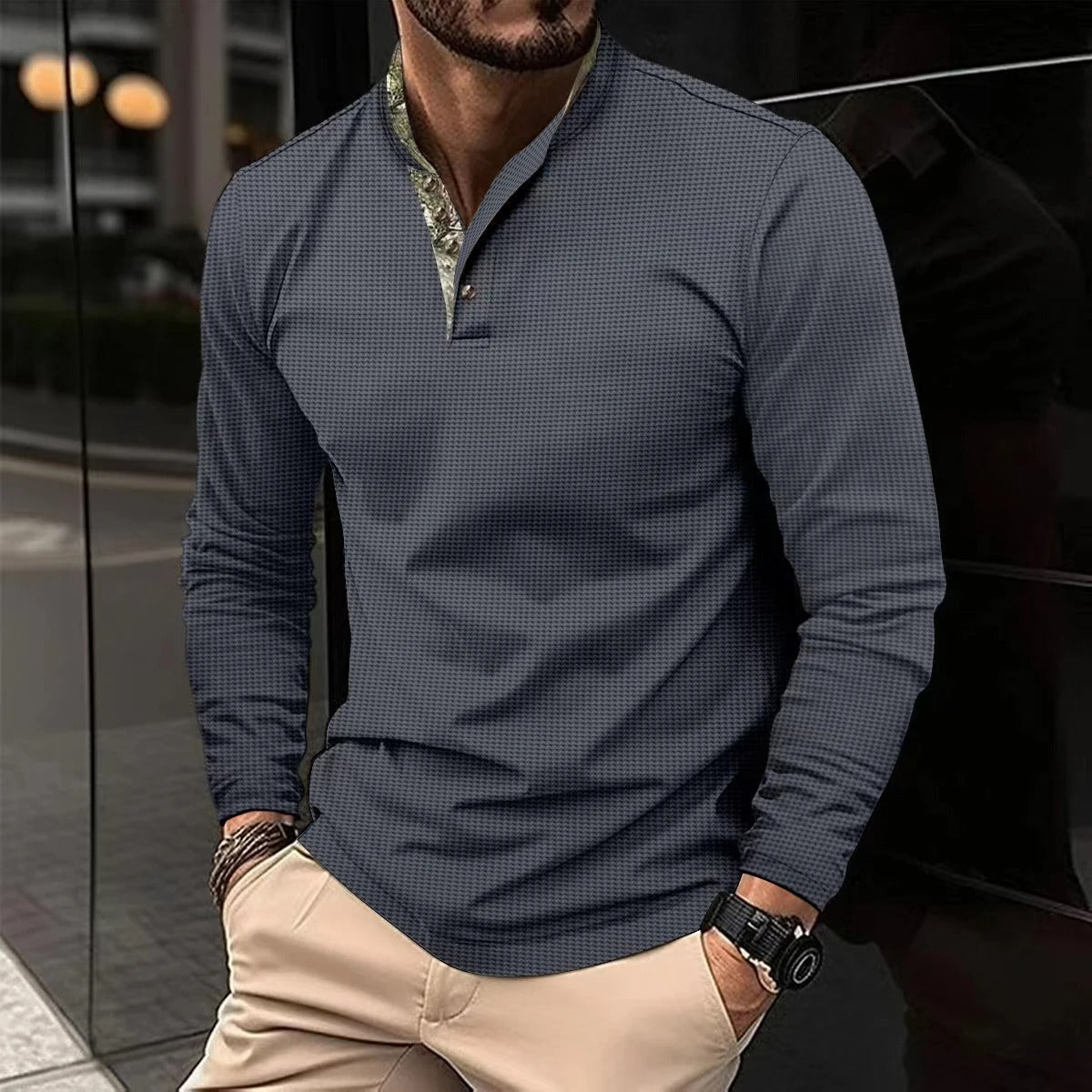 Men's Polo Shirt | Long Sleeve for Everyday Wear