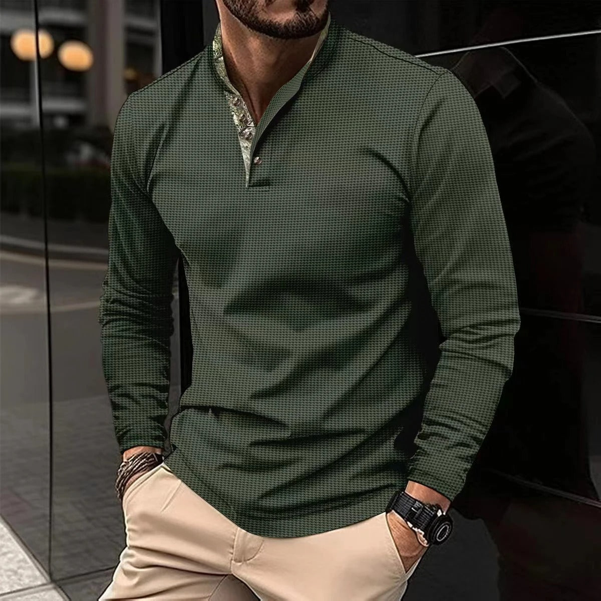 Men's Polo Shirt | Long Sleeve for Everyday Wear