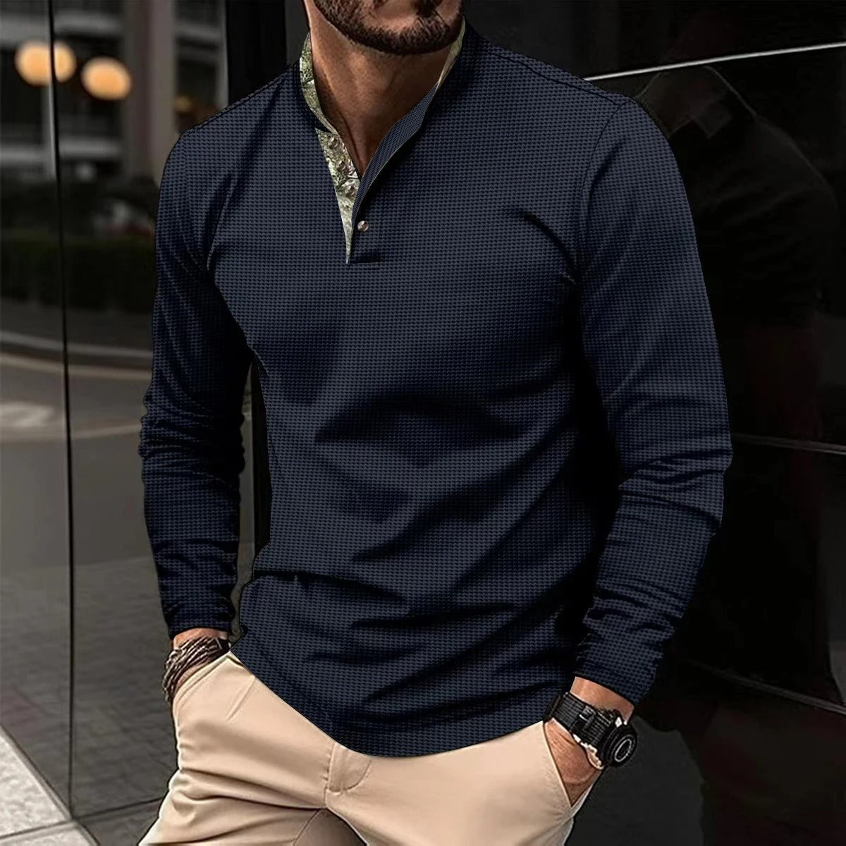 Men's Polo Shirt | Long Sleeve for Everyday Wear