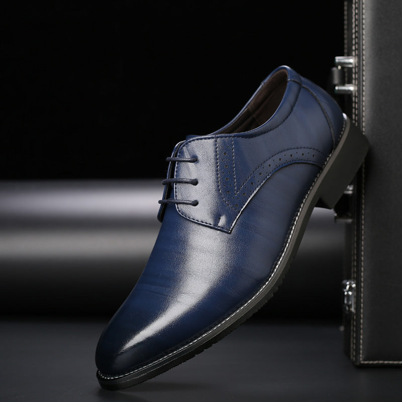 Smooth Perforated Brogue Lace Up Dress Shoes for Men | Office and Formal Wear