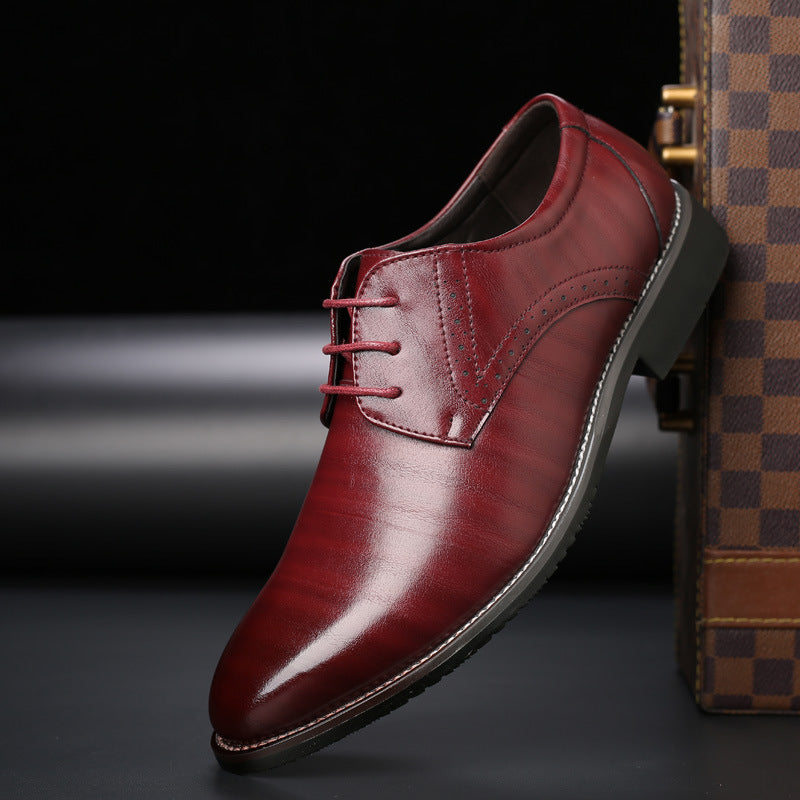 Smooth Perforated Brogue Lace Up Dress Shoes for Men | Office and Formal Wear