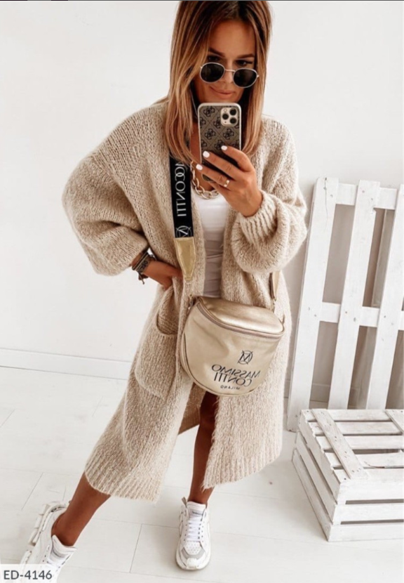 Women’s Cardigan | Loose Fit with Sleeves and Pockets Casual Wear