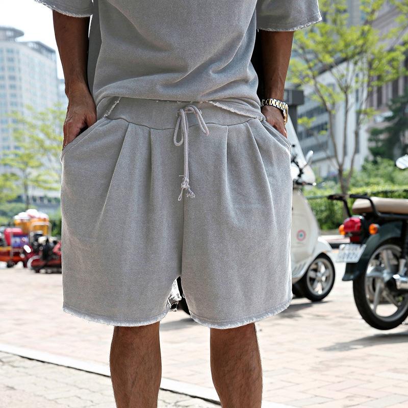 Cotton Crew Neck Tee and Shorts Set for Men | Summer Loungewear