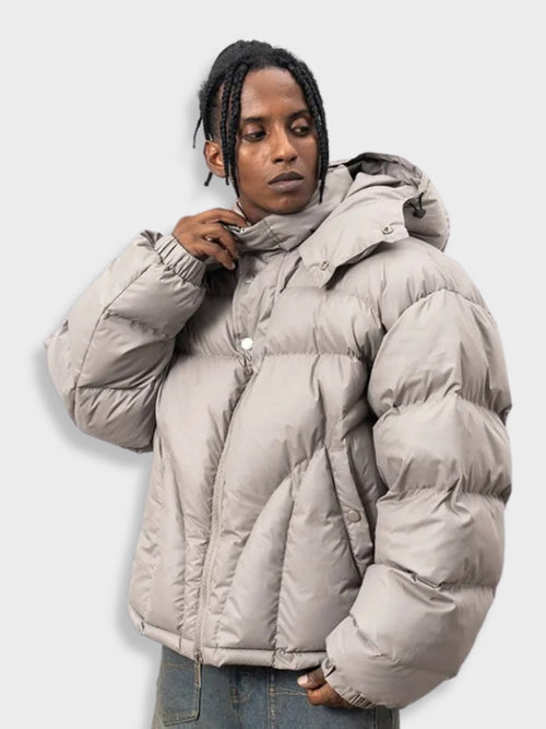Men's Down Parka Jacket | Long Style with Hood for Winter