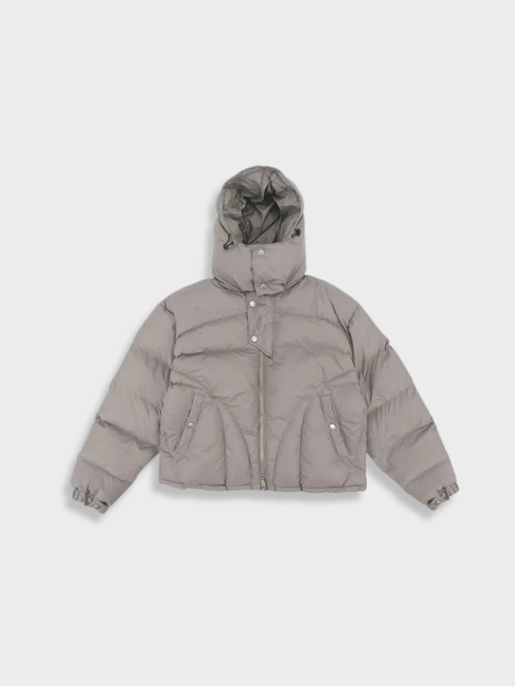 Black Down Filled Hooded Long Parka for Men | Cold Weather Outerwear