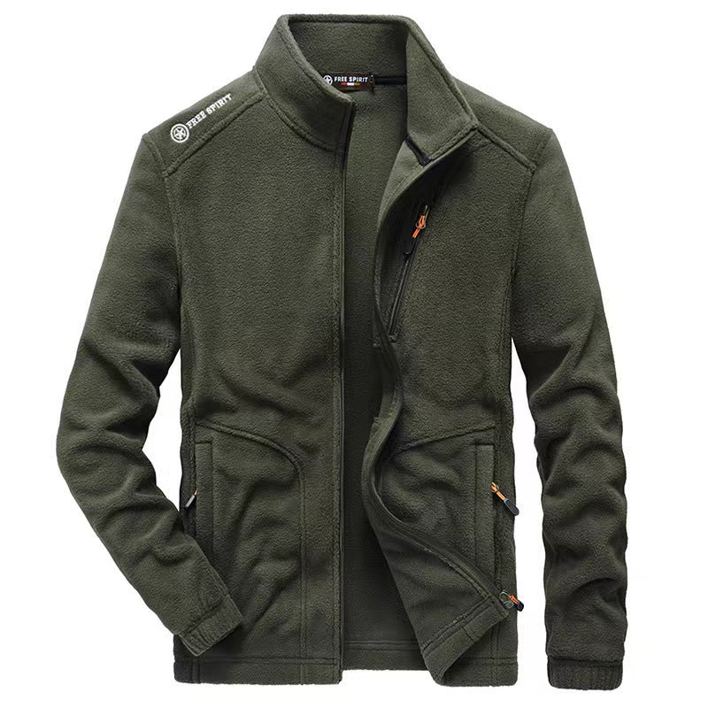 Men's Jacket | Zipper with Stand-Up Collar and Pockets