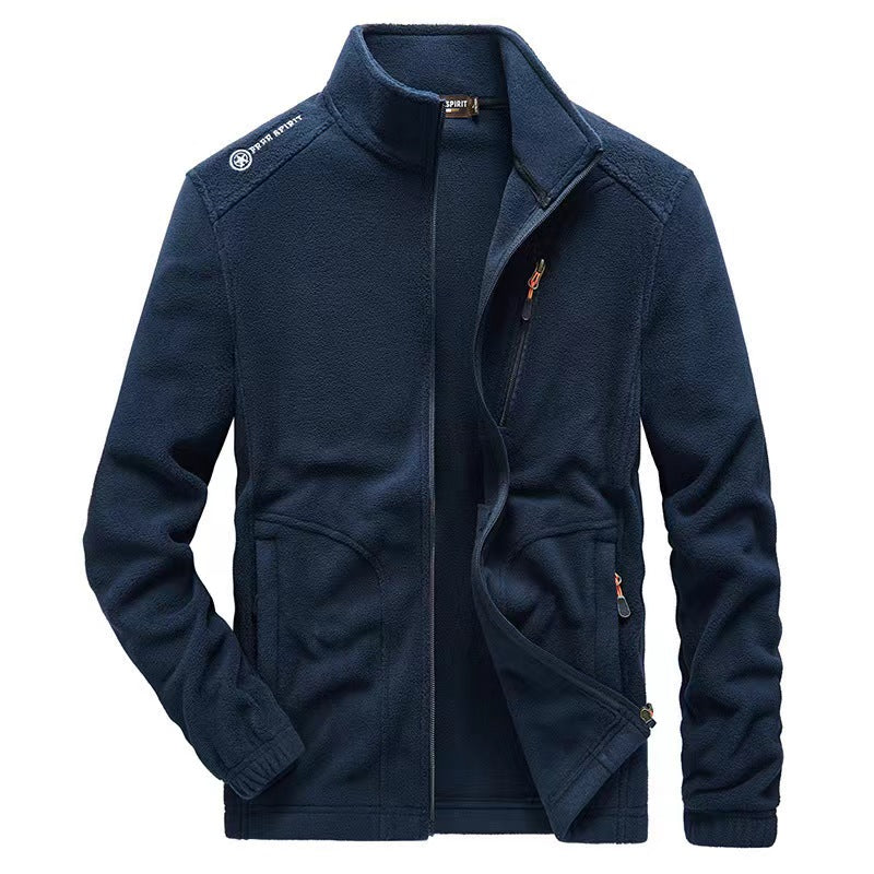 Men's Jacket | Zipper with Stand-Up Collar and Pockets