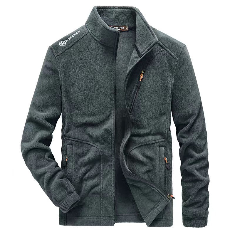 Men's Jacket | Zipper with Stand-Up Collar and Pockets