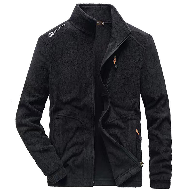 Men's Jacket | Zipper with Stand-Up Collar and Pockets