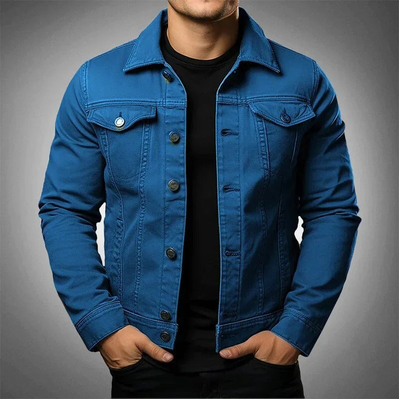 Lightweight Denim Structured Fit Jacket for Men | Spring Layering Outerwear