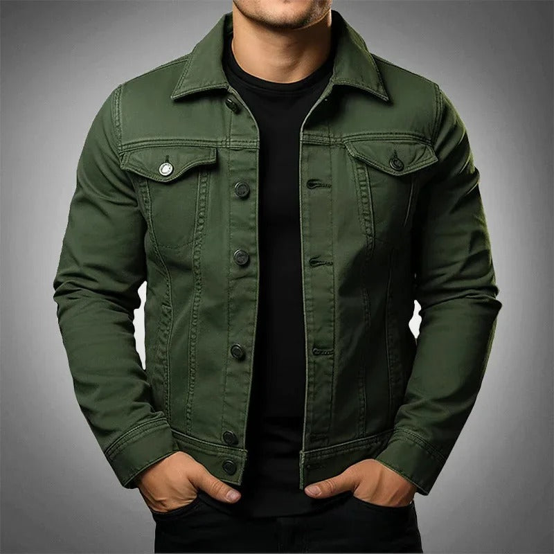 Lightweight Denim Structured Fit Jacket for Men | Spring Layering Outerwear