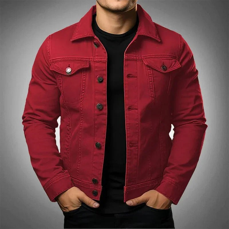 Lightweight Denim Structured Fit Jacket for Men | Spring Layering Outerwear