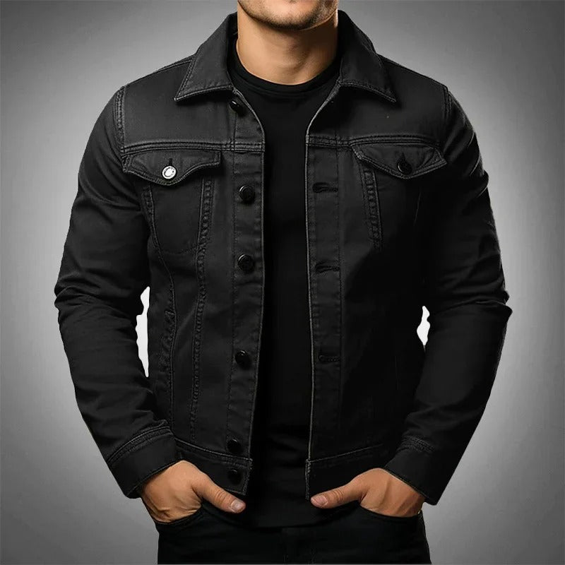 Lightweight Denim Structured Fit Jacket for Men | Spring Layering Outerwear