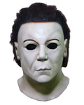 White and Black Latex Full Head Horror Mask for Men | Halloween Costume