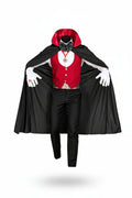 Red Vampire Vest Cape Costume Set with Accessories for Men | Halloween