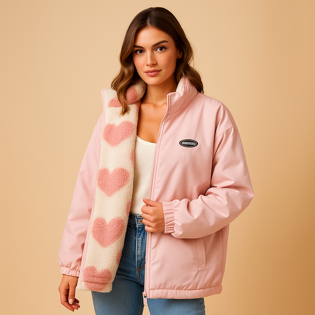 Reversible Relaxed Fit Front Closure Winter Coat for Women | Cold Weather