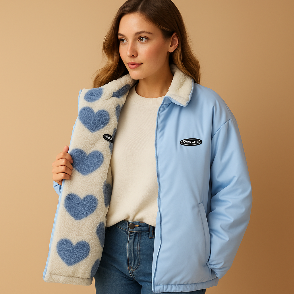 Reversible Relaxed Fit Front Closure Winter Coat for Women | Cold Weather