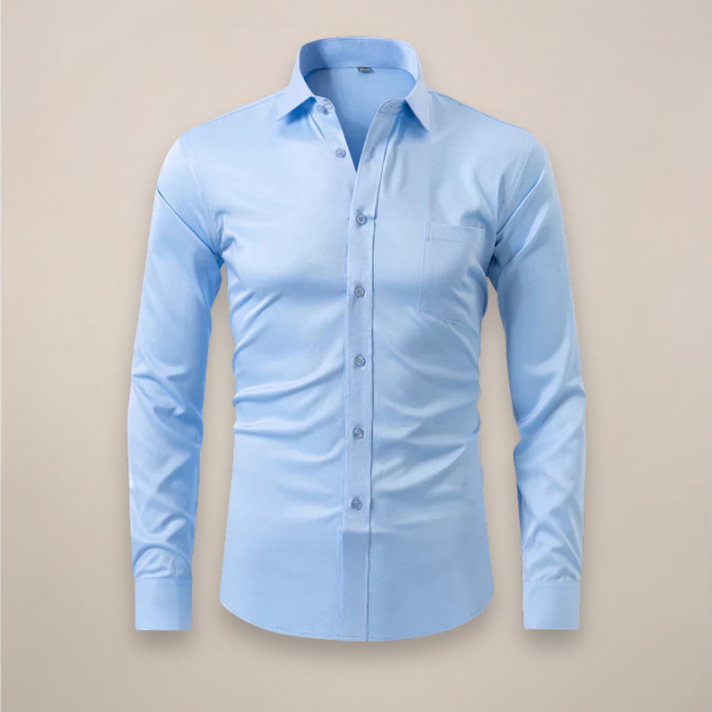 Men's Long Sleeve Shirt | Structured Fit Wrinkle-Free