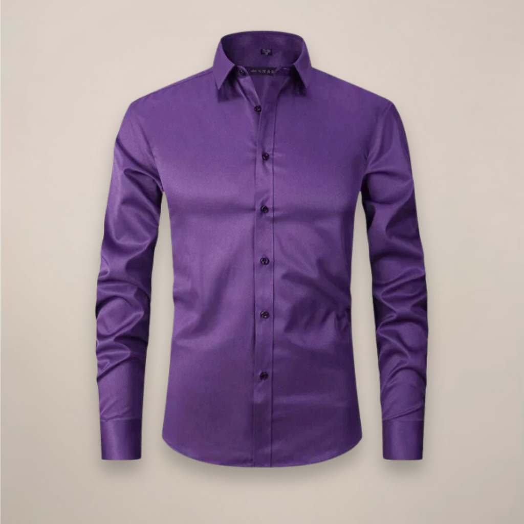 Men's Long Sleeve Shirt | Structured Fit Wrinkle-Free