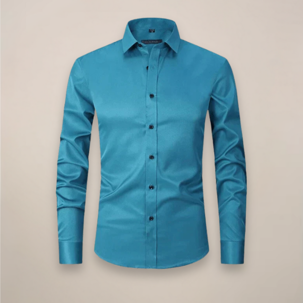 Men's Long Sleeve Shirt | Structured Fit Wrinkle-Free