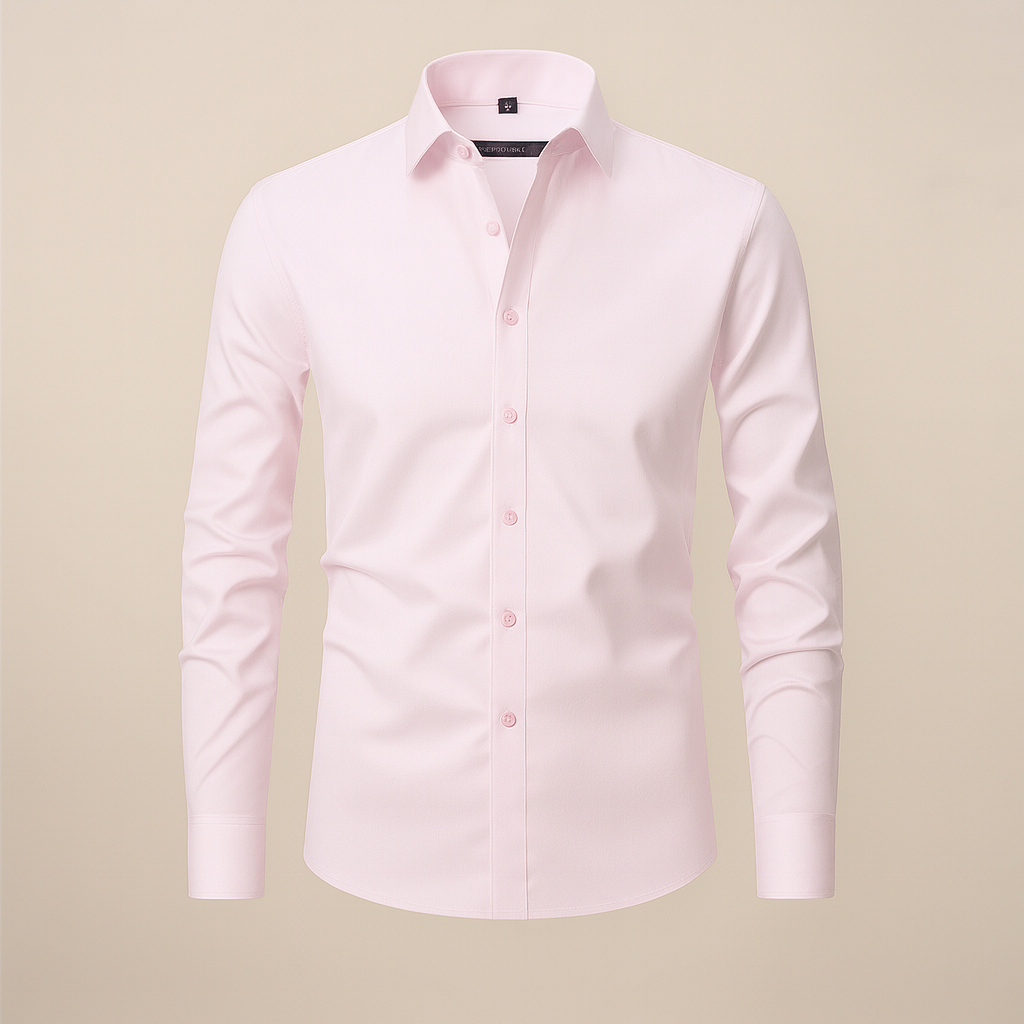 Men's Long Sleeve Shirt | Structured Fit Wrinkle-Free