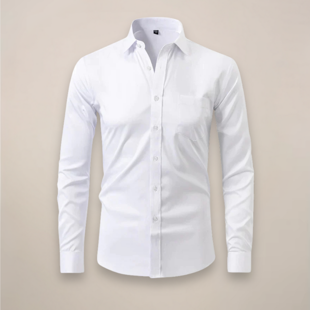 Men's Long Sleeve Shirt | Structured Fit Wrinkle-Free