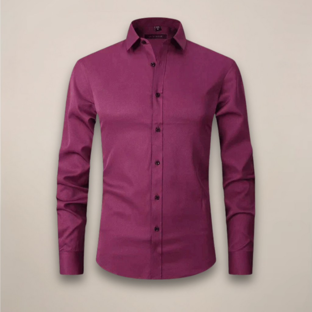 Men's Long Sleeve Shirt | Structured Fit Wrinkle-Free
