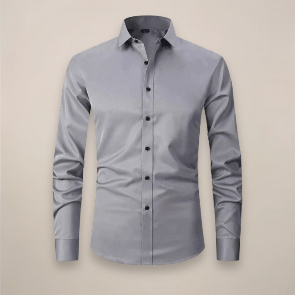 Men's Long Sleeve Shirt | Structured Fit Wrinkle-Free