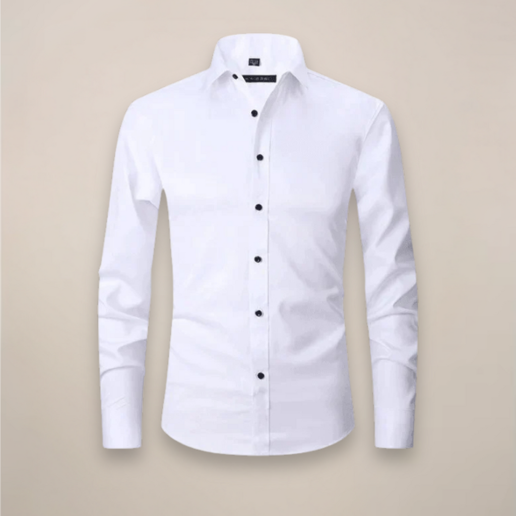 Men's Long Sleeve Shirt | Structured Fit Wrinkle-Free
