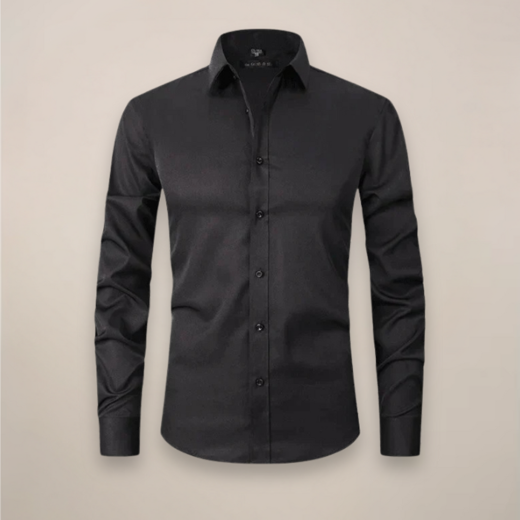 Men's Long Sleeve Shirt | Structured Fit Wrinkle-Free