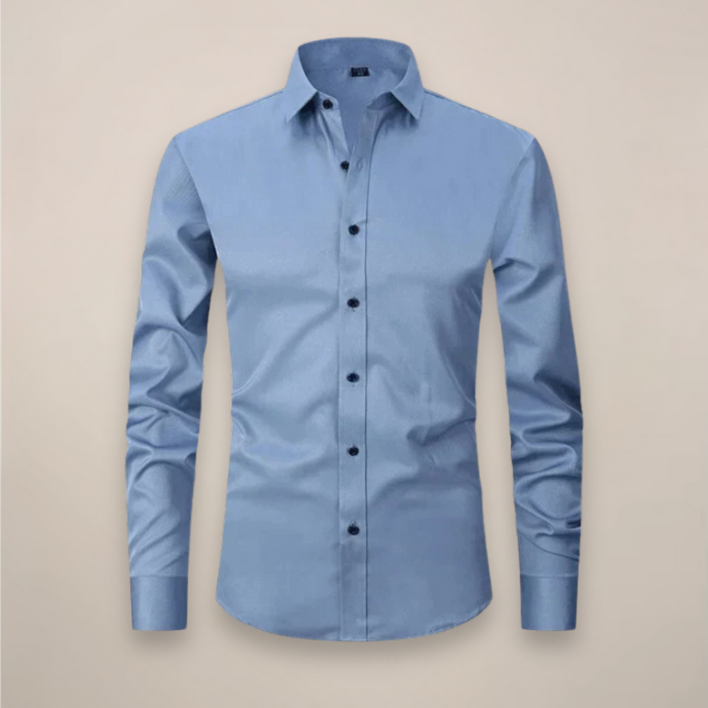 Men's Long Sleeve Shirt | Structured Fit Wrinkle-Free