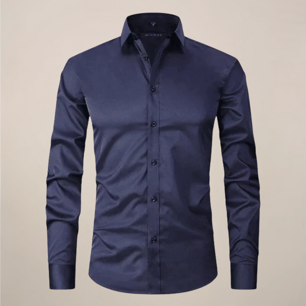 Men's Long Sleeve Shirt | Structured Fit Wrinkle-Free
