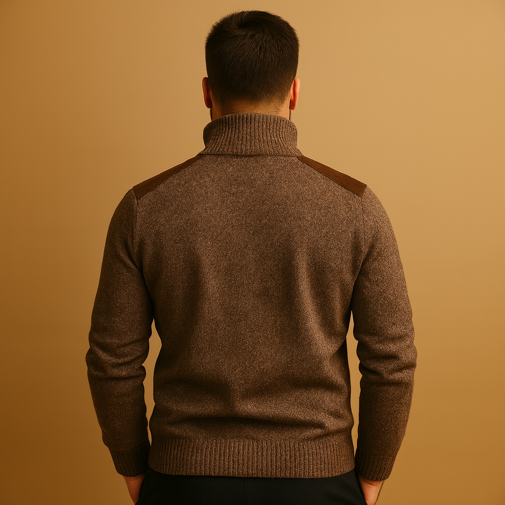 Men's Sweater | Half-Zip Collar Cut