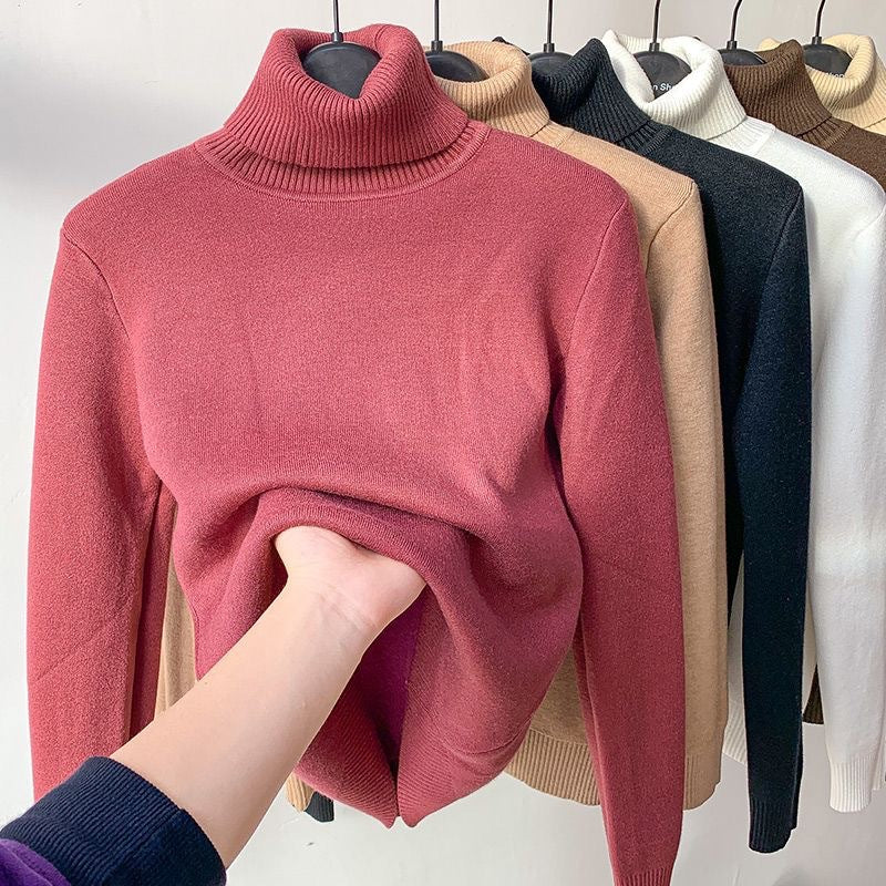 Women's Turtleneck | Comfortable Cut with Warm Lining and Long Sleeves