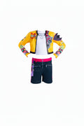 Yellow Black White Three Piece Hero Costume for Women | Halloween Cosplay