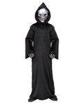 Black Polyester Grim Reaper Robe Costume with Skull Mask for Boys | Halloween