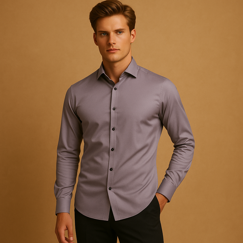 Fitted Men's Shirt | Stretch Business and Casual Shirt