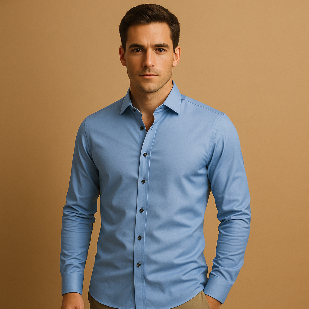 Fitted Men's Shirt | Stretch Business and Casual Shirt