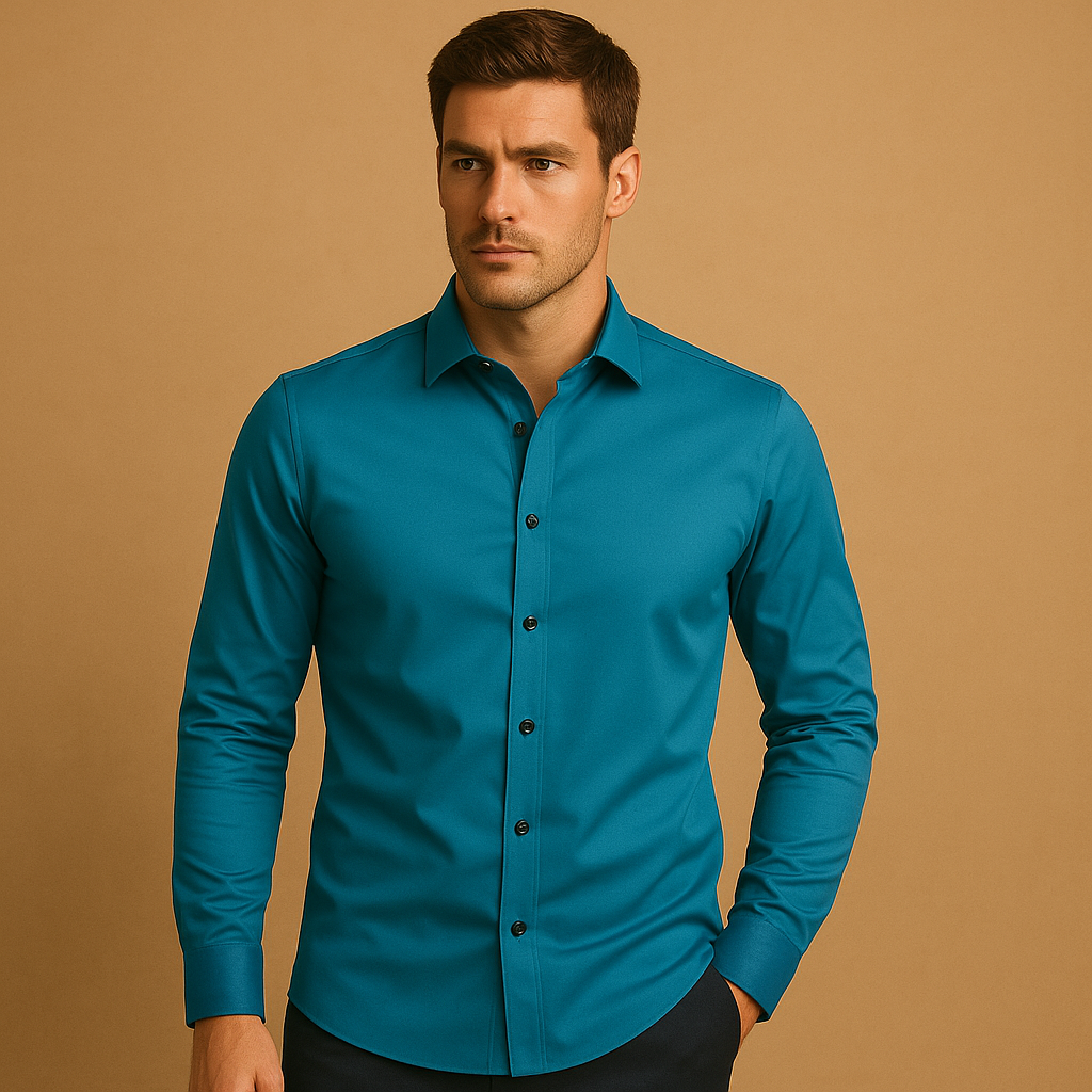 Fitted Men's Shirt | Stretch Business and Casual Shirt