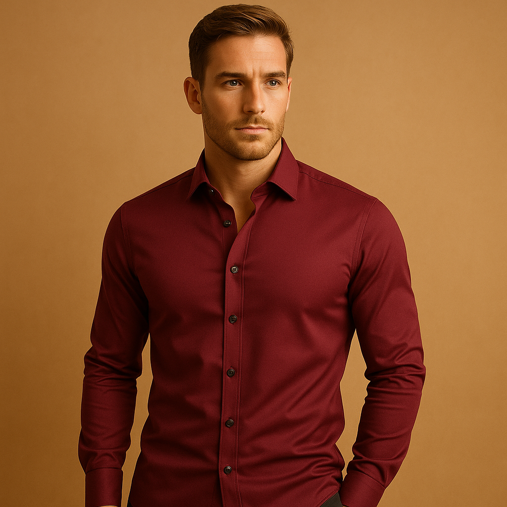Fitted Men's Shirt | Stretch Business and Casual Shirt