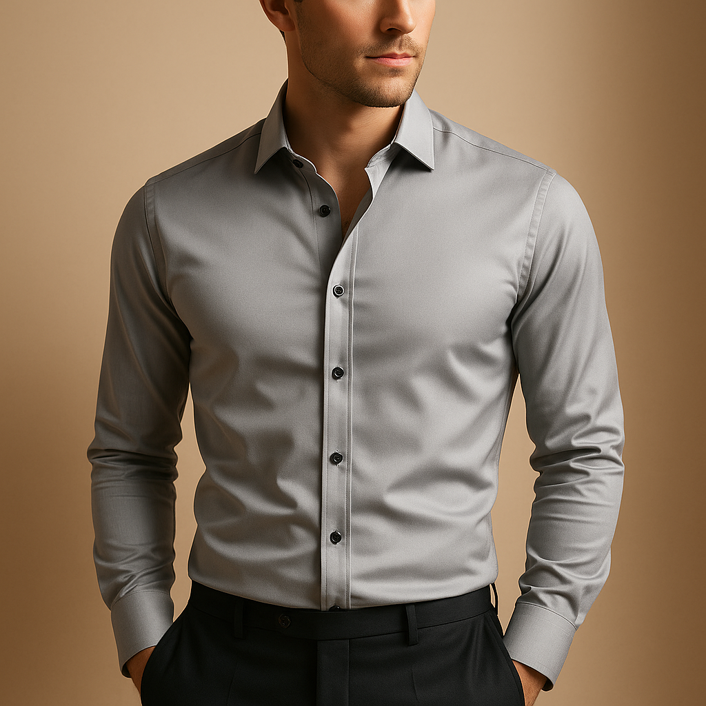 Fitted Men's Shirt | Stretch Business and Casual Shirt