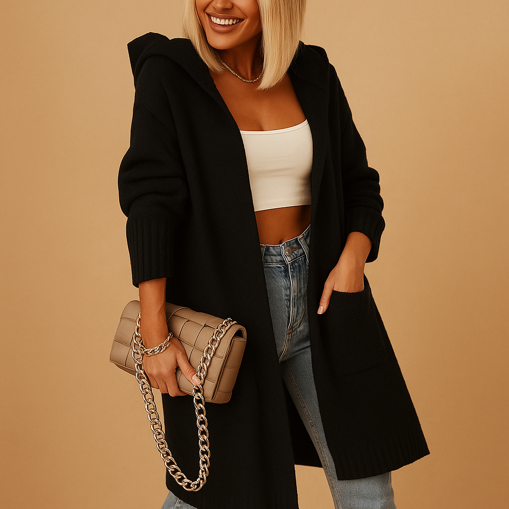 Women's Long Hooded Cardigan | Loose Fit Everyday