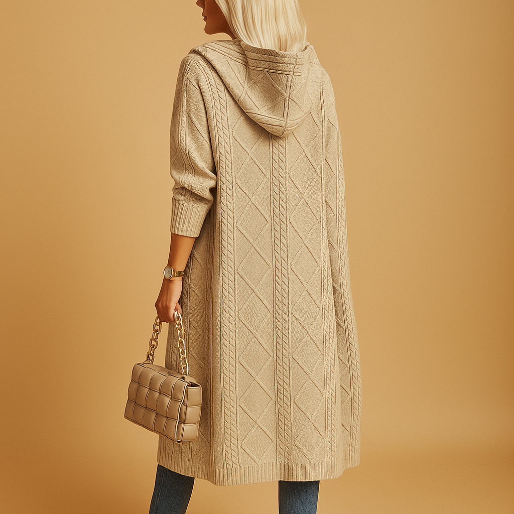Women's Long Hooded Cardigan | Loose Fit Everyday