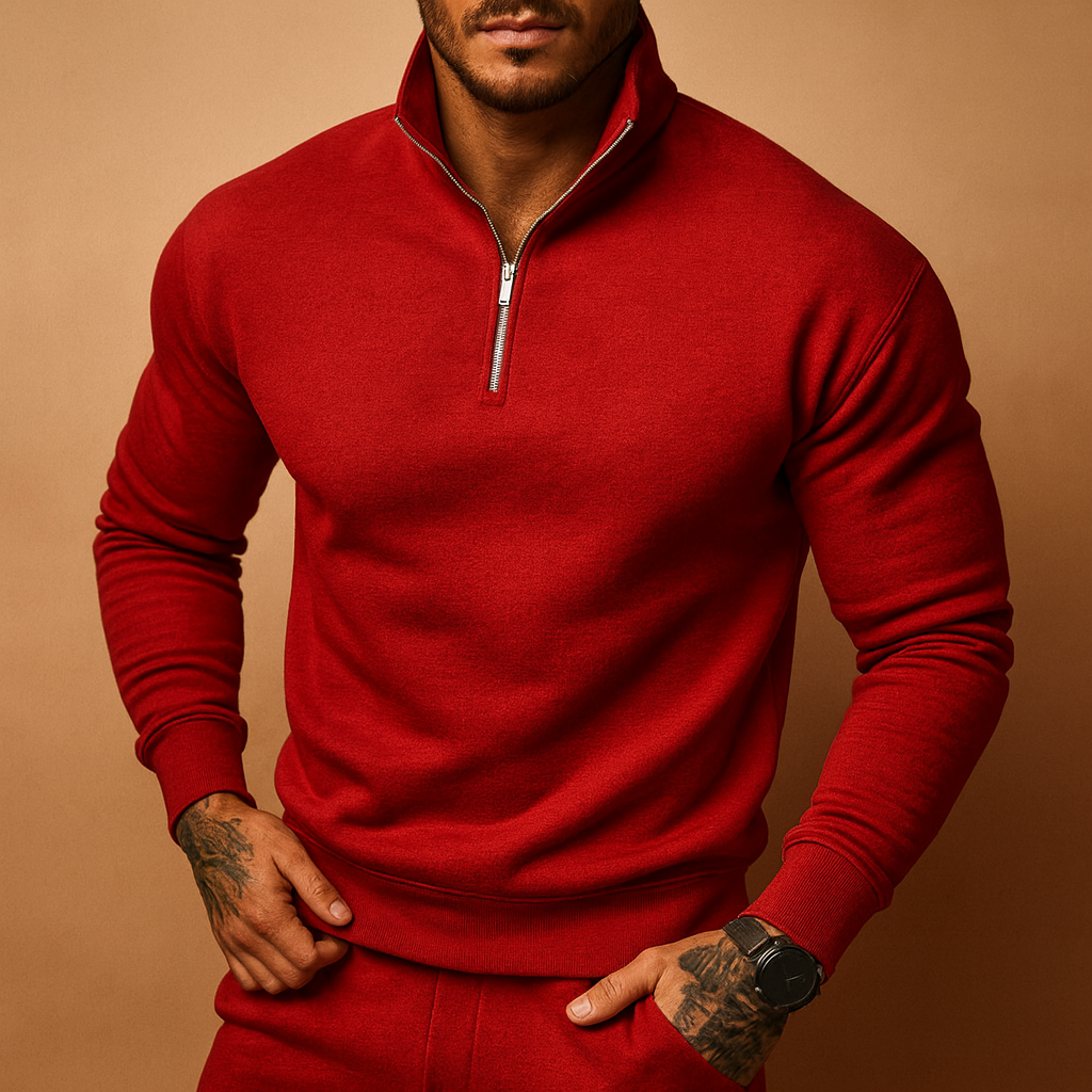Men's Half-Zip Sweater | Warm Sweater for Autumn and Winter