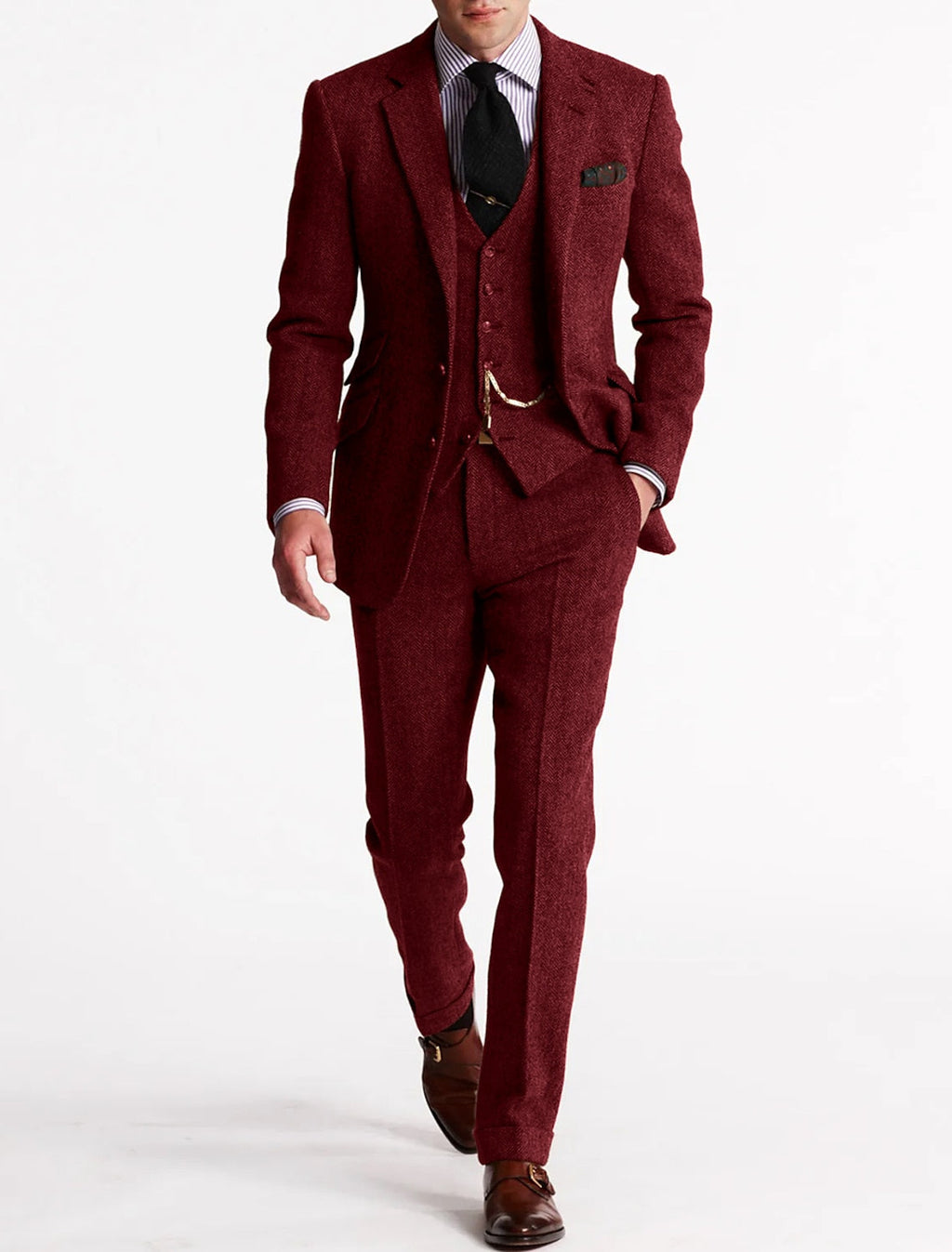 Slim Fit Tailored Two Piece Business Suit Set for Men | Office Formal Wear
