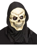 Beige Brown Black Vinyl Skull Hood Halloween Horror Costume Mask for Men