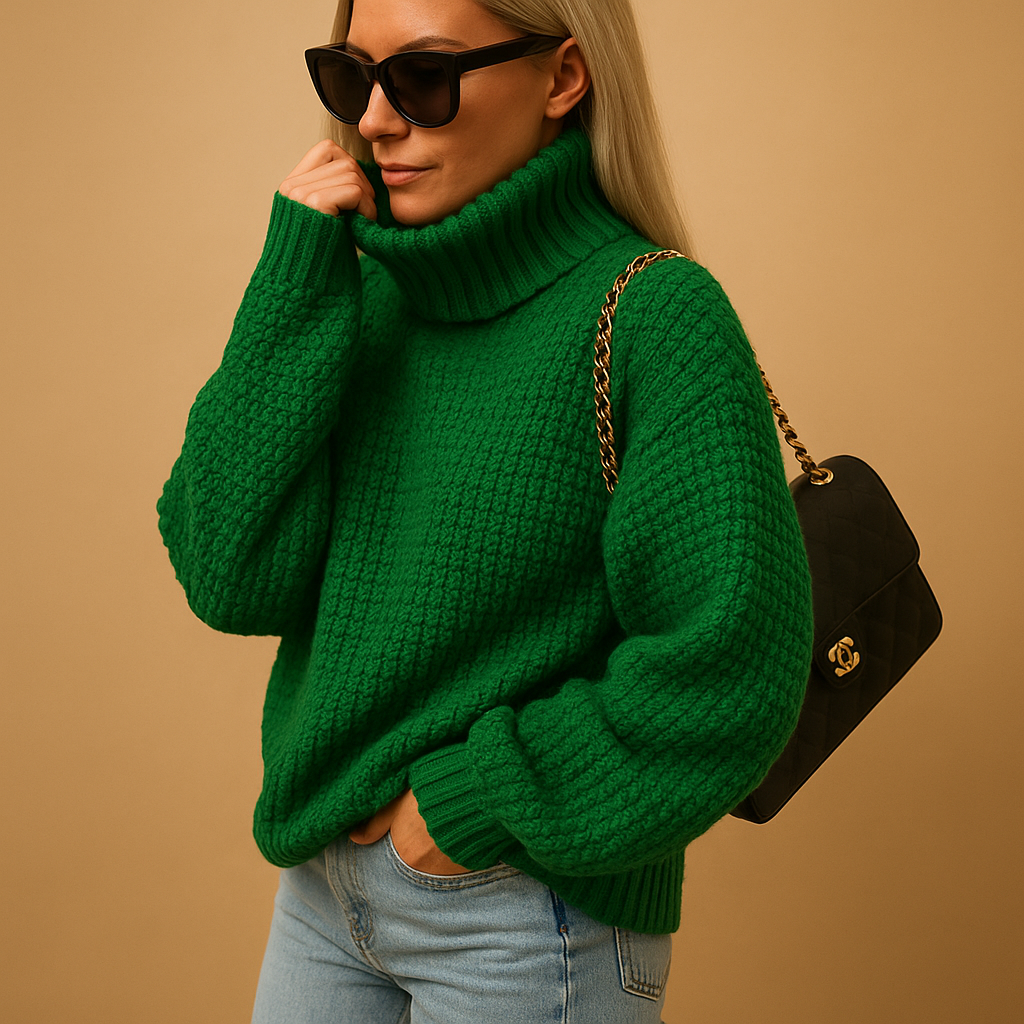 Warm Knitted Women's Sweater | Comfortable Long Sleeve Sweater