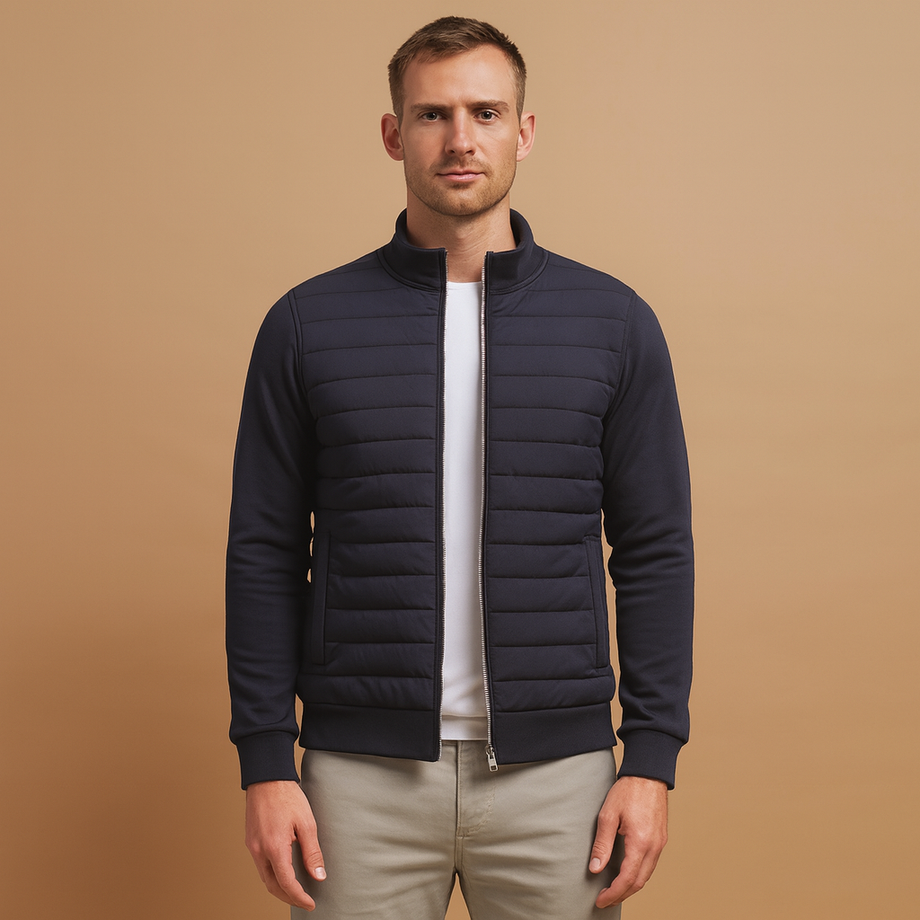 Men's Winter Coat with High Collar | Warm Jacket